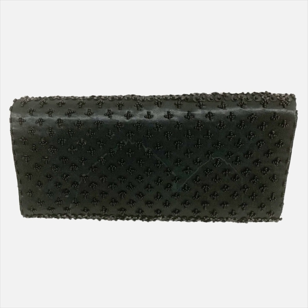 Vintage Emson Hong Kong Handmade Beaded Sequined Satin Evening Clutch Black 🖤